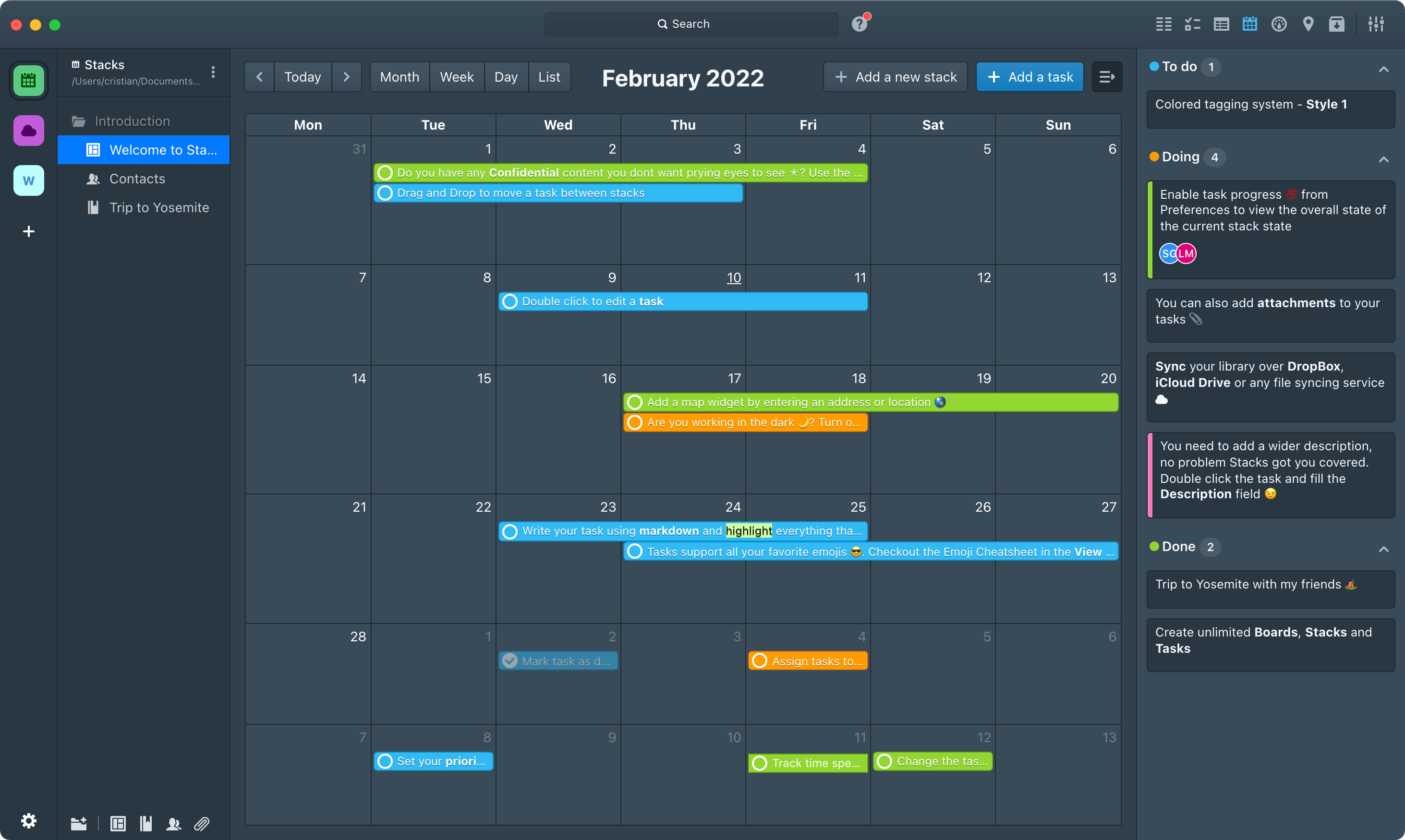 Calendar View