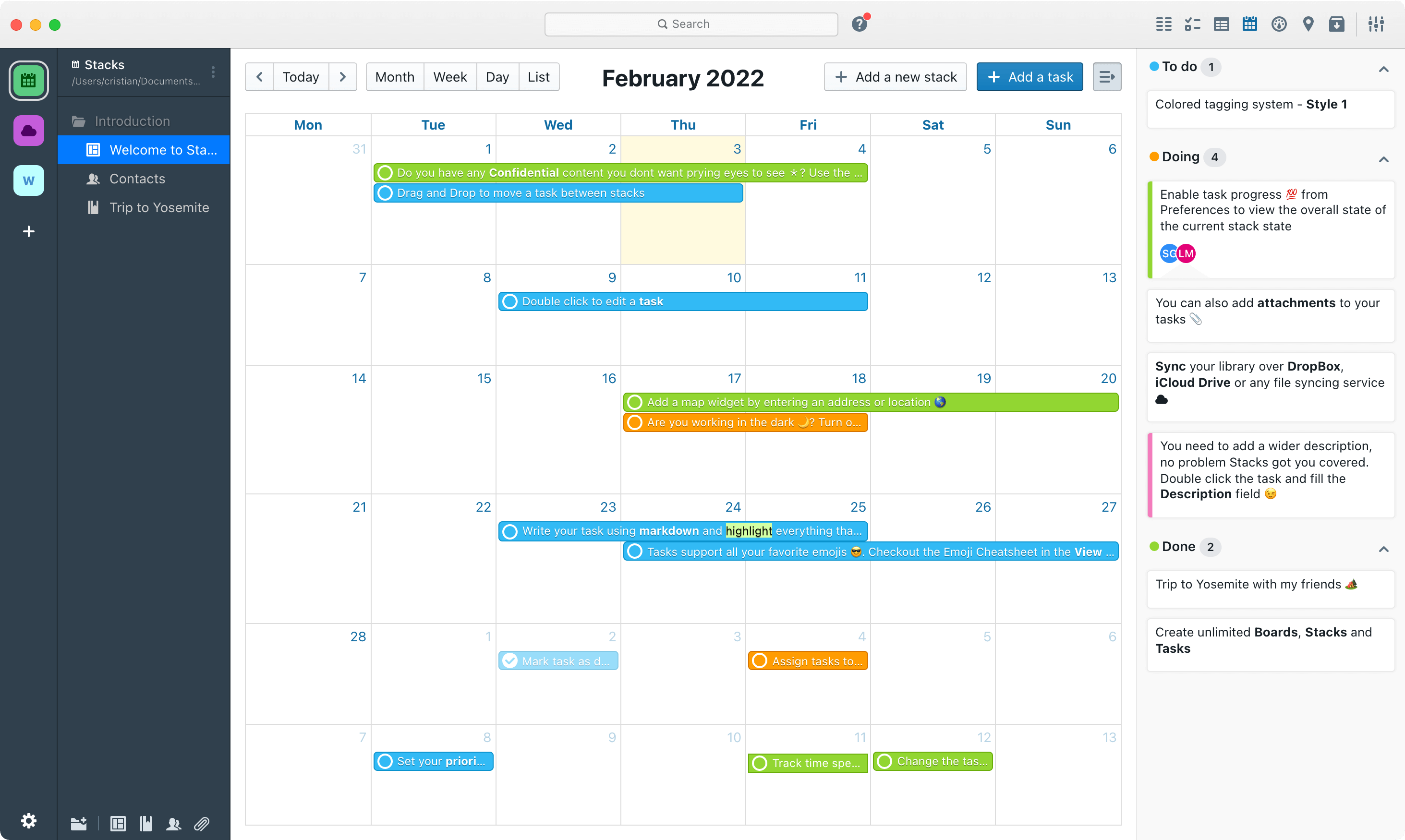 Calendar View